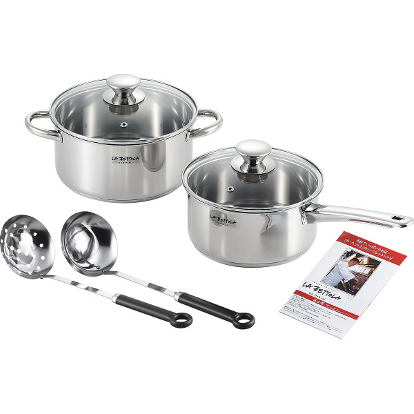 ラ・ベットラ ステンレス鍋２点セットツール付