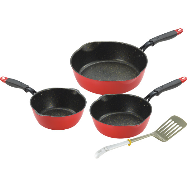 深いいね アルミ両口フライパン３点セット