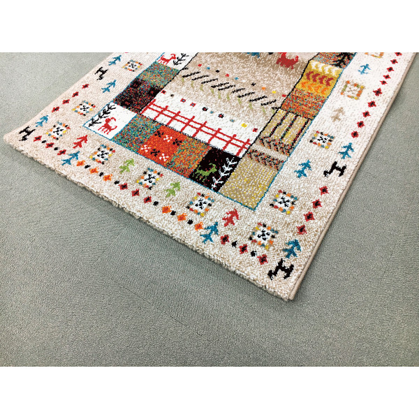 トルコ製ウィルトンラグ（Ｉ）アイボリー