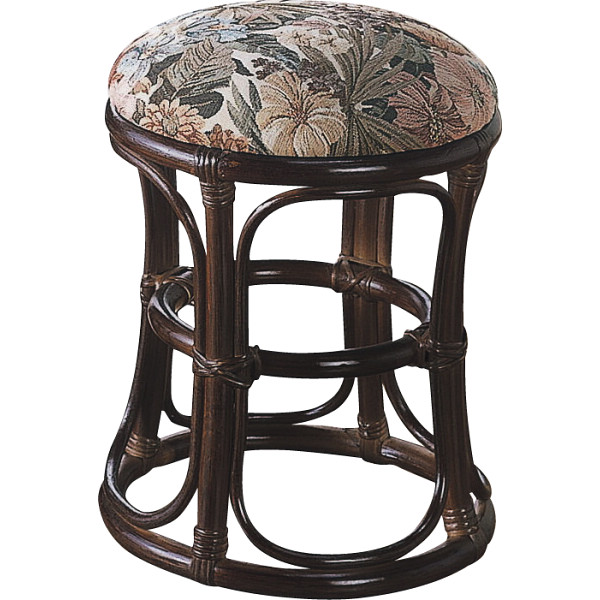 籐クッション付スツール