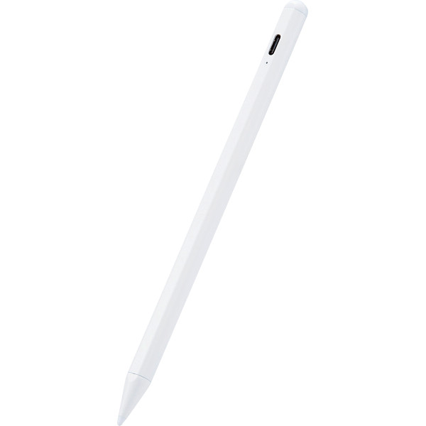 エレコム　タッチペン　充電式　ペン先交換可（ペン先２個付属）ホワイト