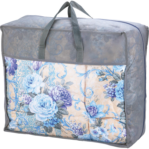 羽根ふとんバッグ入りブルー