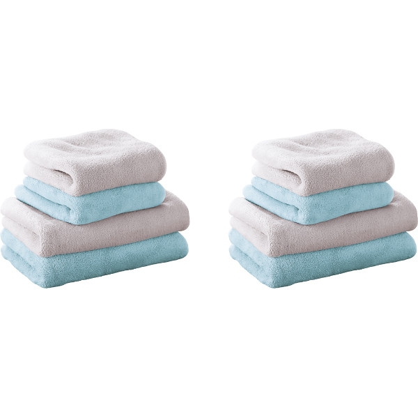 生活時間を確保するタイパタオル　スリムバス・フェイスタオルセット