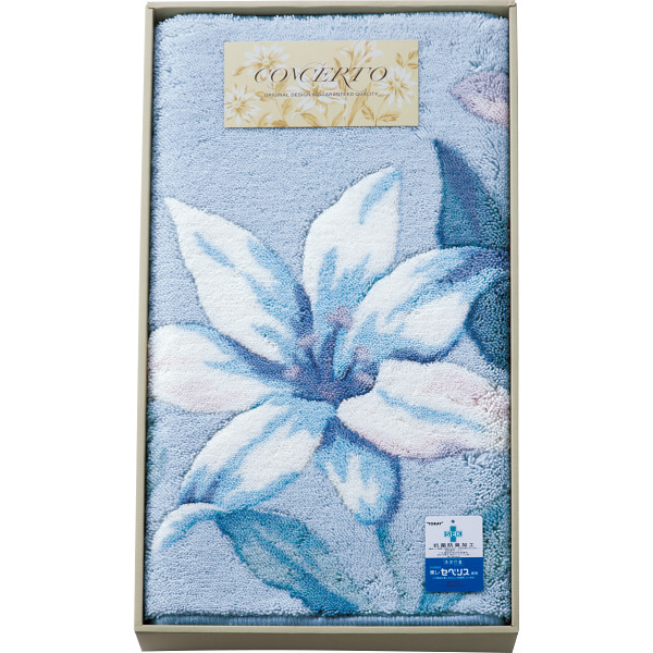 ノーブル 大判玄関マットブルー