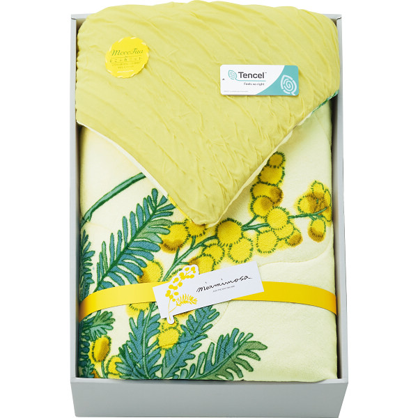 ミアミモザ もこふあニット＆マイクロ リバーシブル肌ふとんクリーム