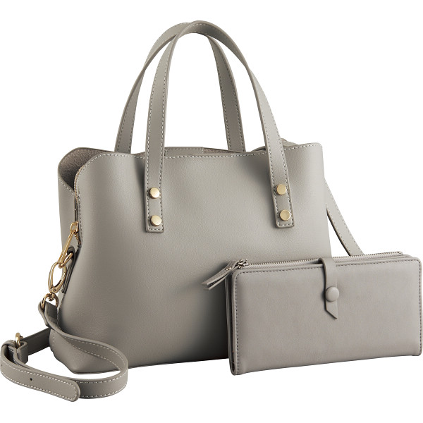 ロレッタルル　ウォレット付き２ＷＡＹショルダーバッググレー