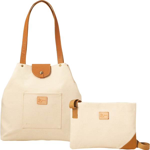 ＨａＬ　倉敷産帆布×姫路レザー　Ａライントート＆サコッシュキナリ