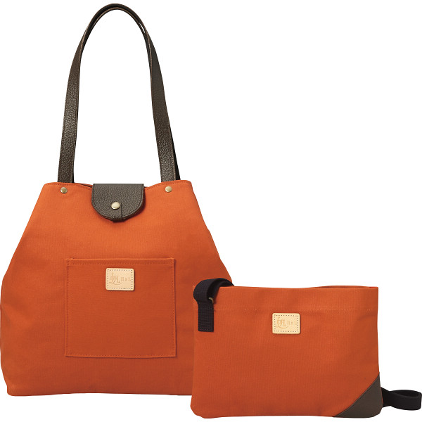 ＨａＬ　倉敷産帆布×姫路レザー　Ａライントート＆サコッシュテラコッタ