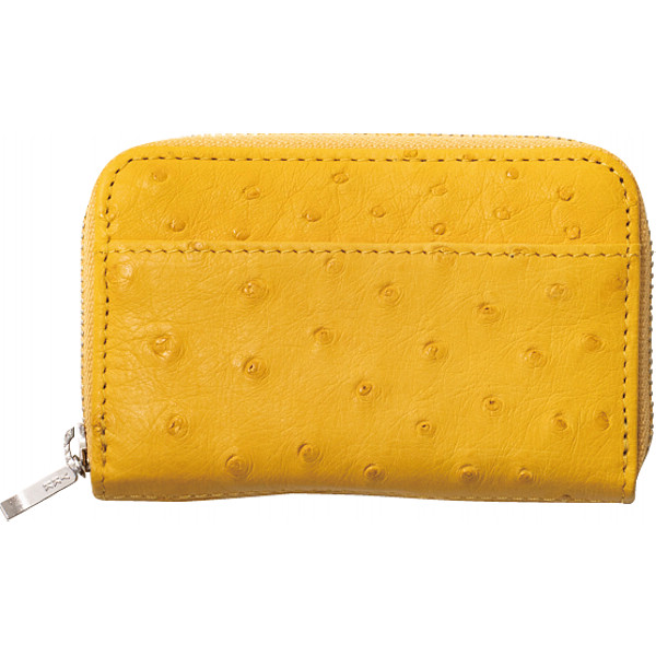 オーストリッチ小銭入れマスタード