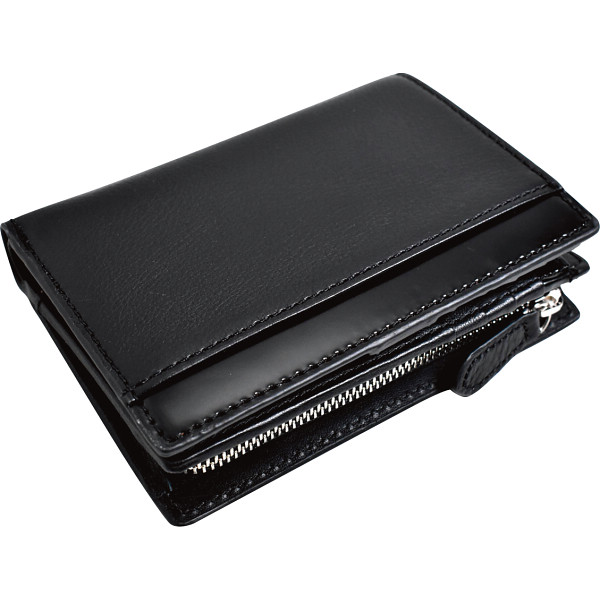 プレリートラディショナルファクトリー　タイアップ　ミドルウォレット（二つ折り財布）ブラック／ブラック