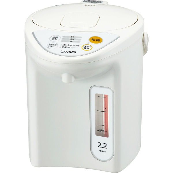 タイガー　マイコン電動ポット（２．２Ｌ）ホワイト