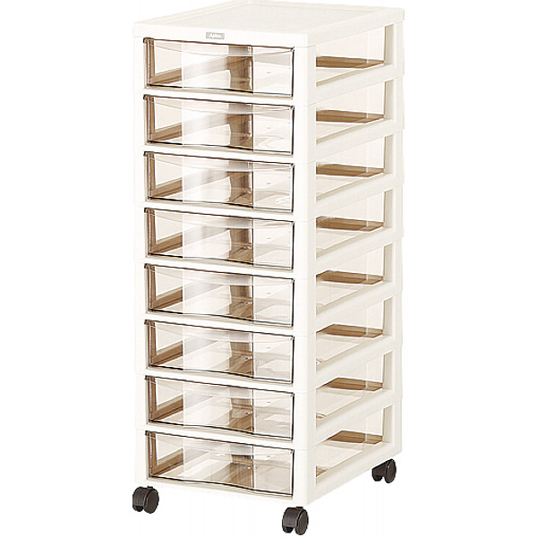 Ｂ４書類ケース深形８段アイボリー