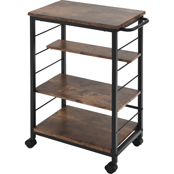 フレキシブルワゴン（ヴィンテージ風）木目調ブラウン