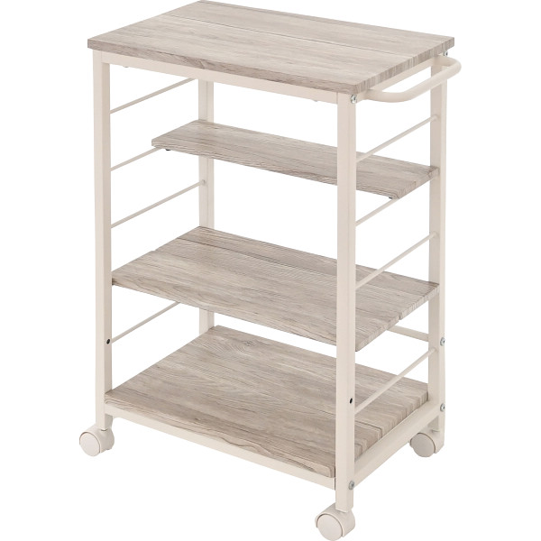 フレキシブルワゴン（ヴィンテージ風）木目調ホワイト