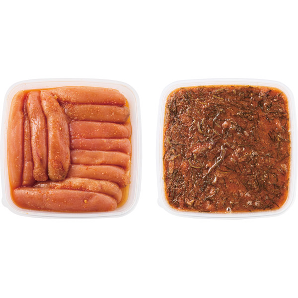 北海道産　助惣鱈の卵使用　博多辛子明太子柚子風味と昆布明太