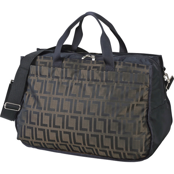 桐生ジャガードボストンブラック