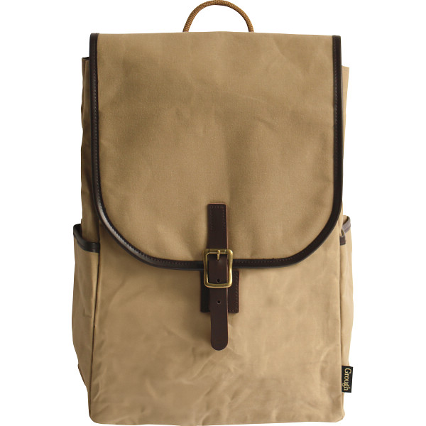 そだてる帆布Ｇｒｏｕｇｈ　リュックベージュ×カーキ