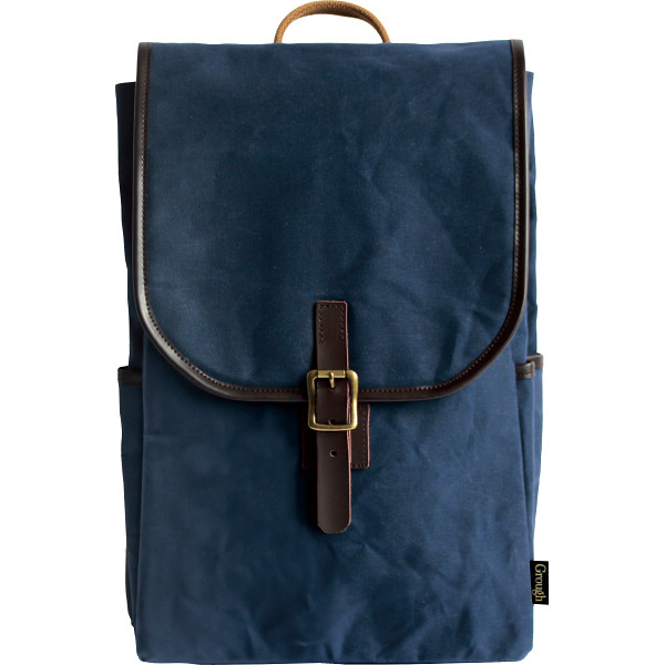 そだてる帆布Ｇｒｏｕｇｈ　リュックネイビー×ブラウン