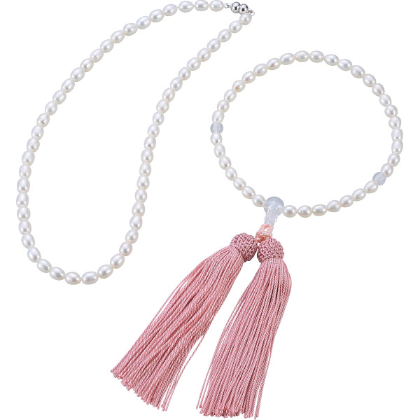 パールネックレス・念珠セットホワイト