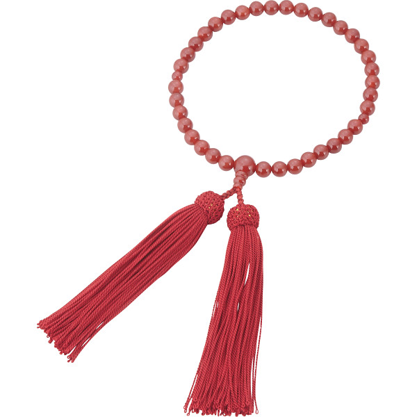 女性用片手念珠 メノウ共仕立・正頭