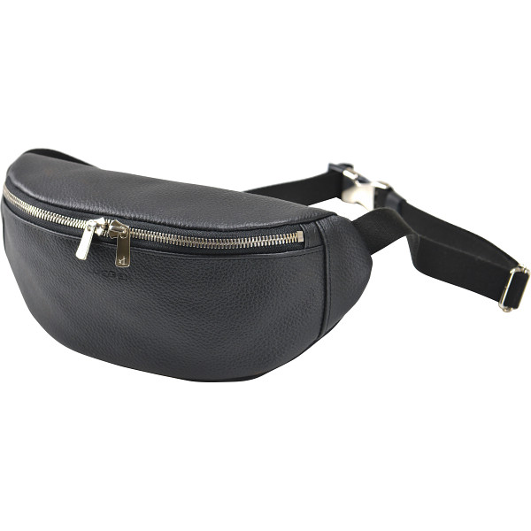 牛革 ウェストバッグブラック