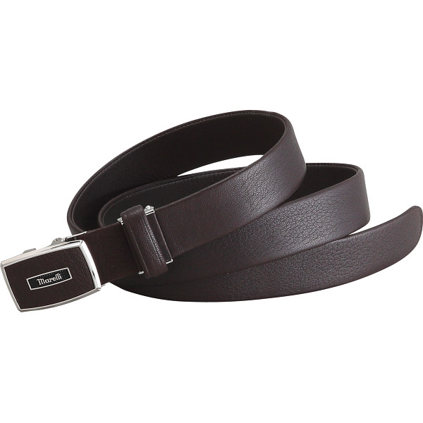 マレリー 鹿革ベルトダークブラウン