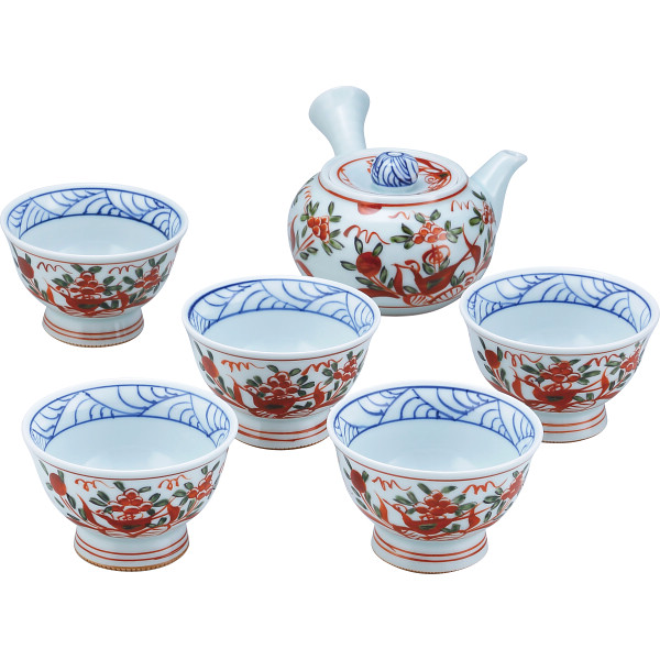 波佐見焼 古伊万里写し絵 急須茶器揃