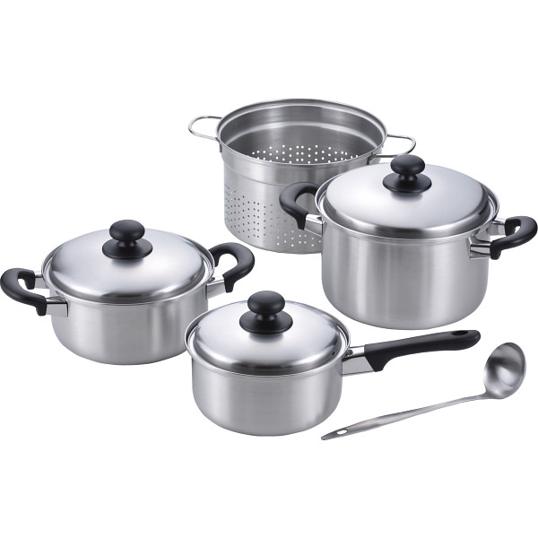 燕三 ステンレス鍋３点セット（お玉付）