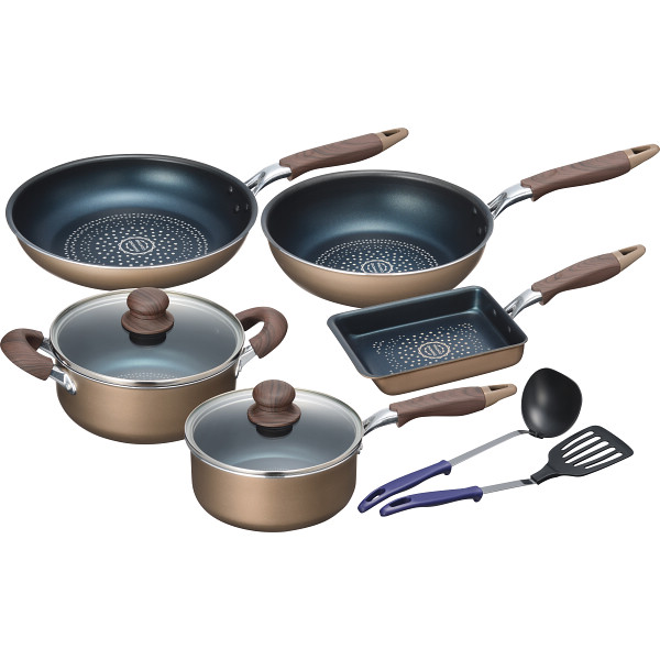 ブラナーノII 鍋＆フライパン５点セット（お玉・ターナー付）