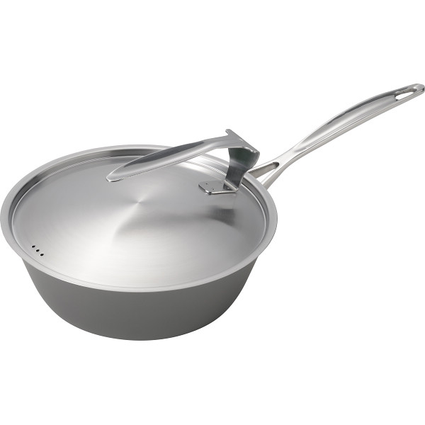 涅 ＩＨ蓋付窒化鉄いため鍋（２４ｃｍ）