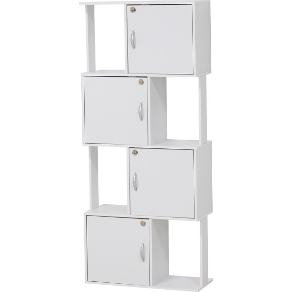 ラック鍵付き４段ホワイト