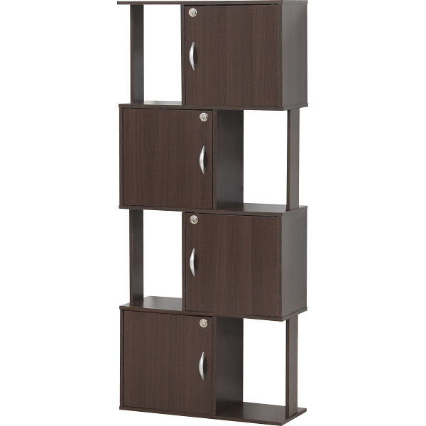 ラック鍵付き４段ブラウン