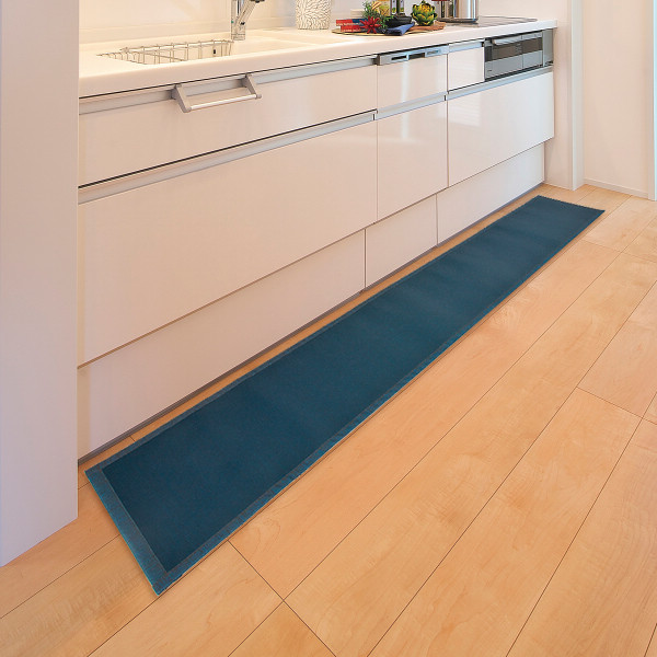 セキスイ　新素材「畳」のキッチンマット（２４０ｃｍ）ブル－