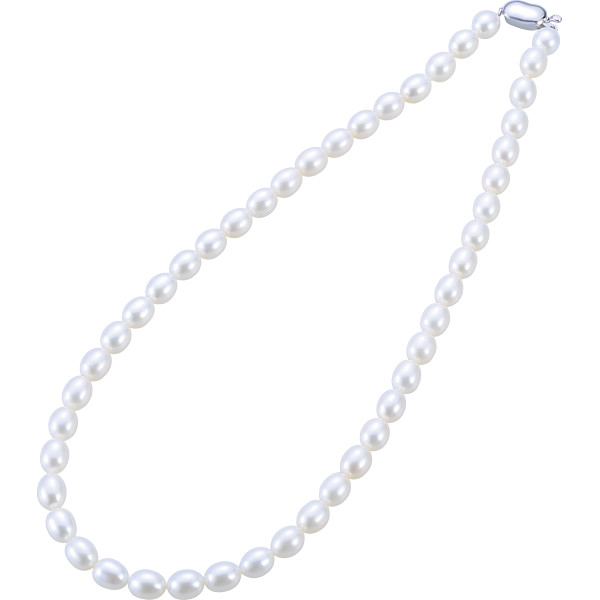オーバルパールネックレスホワイト