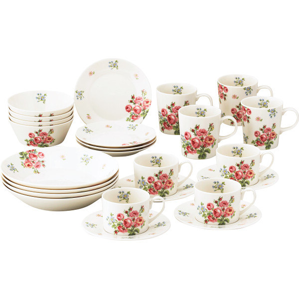 ローラアシュレイ バンチェッドロージズ ２４ピースセット