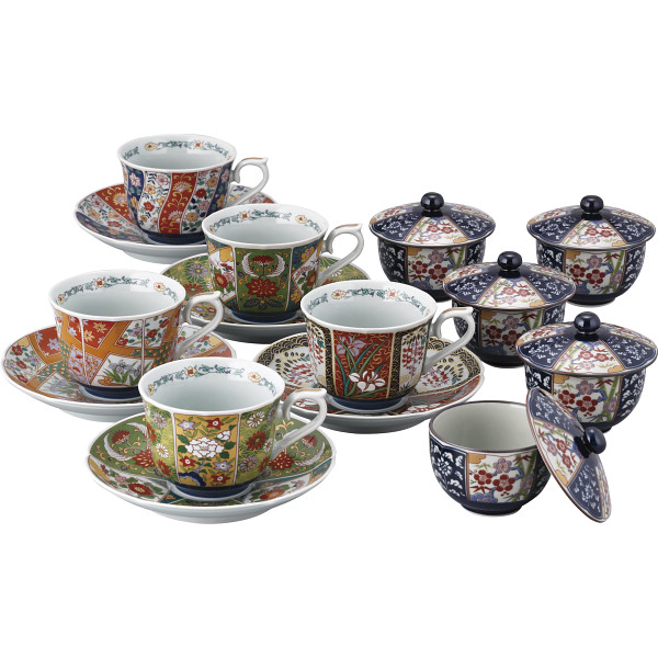 波佐見焼　友禅華絵　珈琲＆汲出