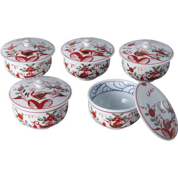 波佐見焼　古伊万里写し絵　汲出５客揃（手描）