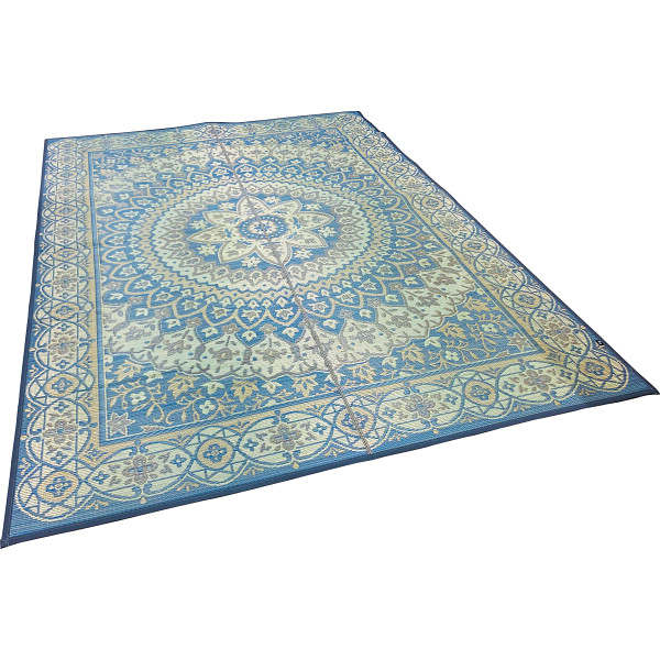 メダリオン柄国産い草ラググレー