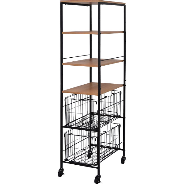 バスケット付き収納ラック