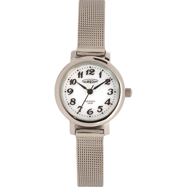 オレオール　レディースソーラーウオッチシルバー