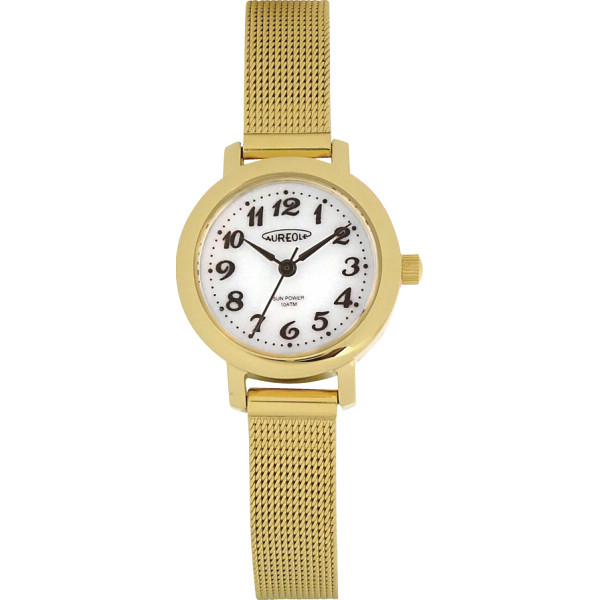 オレオール　レディースソーラーウオッチゴールド