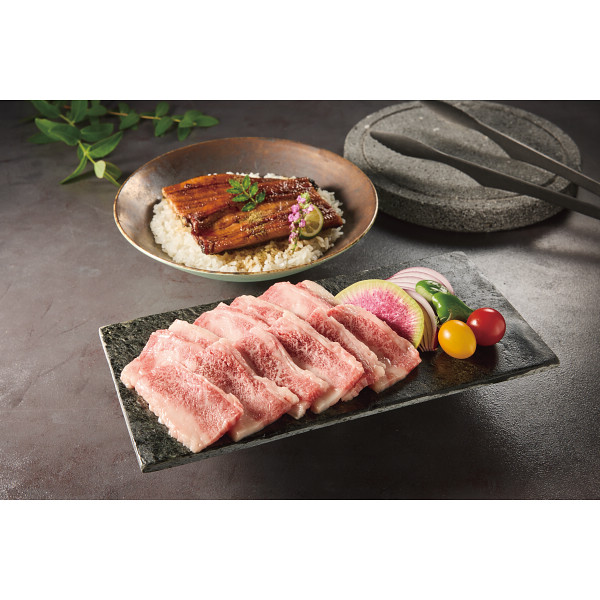 神戸ビーフ（バラ焼肉用）＆うなぎ蒲焼き（国産うなぎ）詰合せ