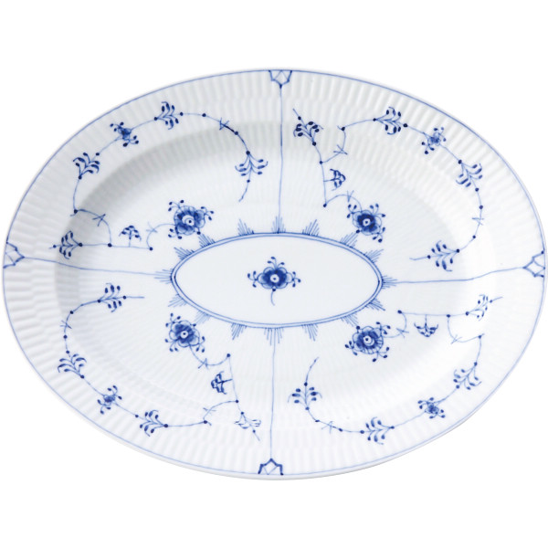 ロイヤルコペンハーゲン ブルーフルーテッド プレイン オーバルディッシュ