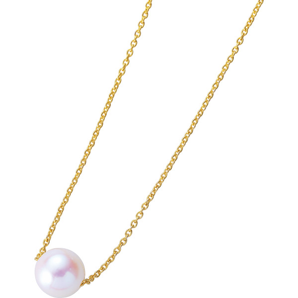 花珠あこや本真珠ＳＶ一珠ネックレスゴールドカラー