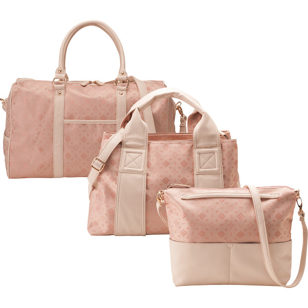 クレアトラベラー　トラベルバッグ３点セットピンク