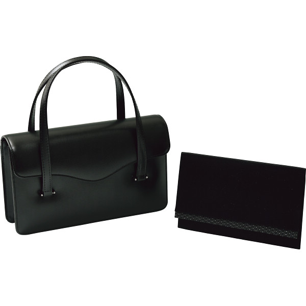 良品工房 日本製牛革フォーマル袱紗付クロ