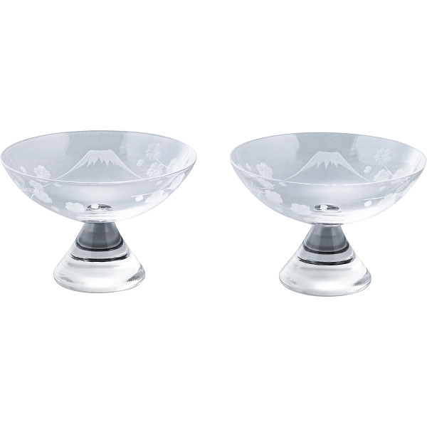 江戸切子 サケフラッツ ペア