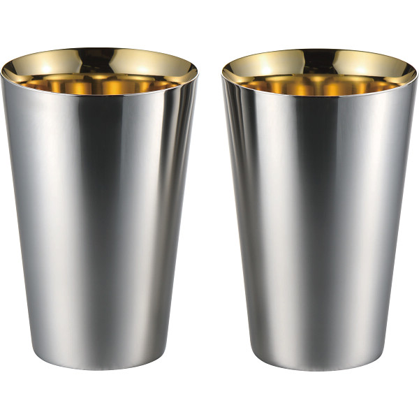 匠弥 ステンレスタンブラー（内面金メッキ） ２個セット