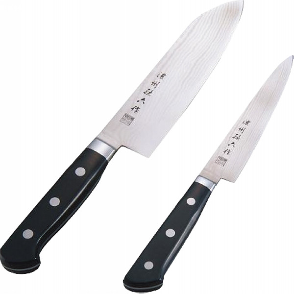 濃州孫六作 ダマスカス包丁２本セット