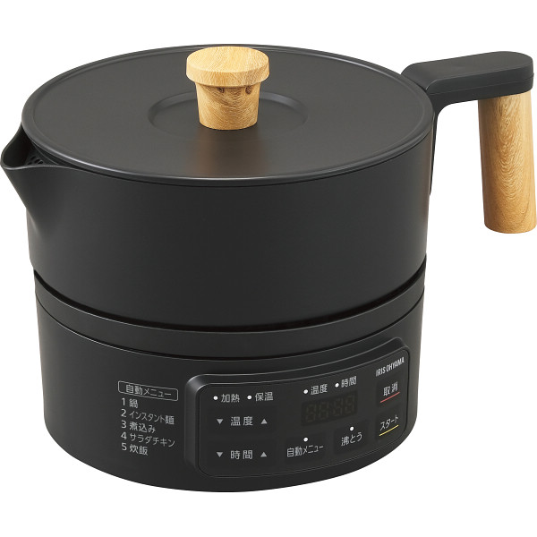 アイリスオーヤマ　クッキングケトル（１Ｌ）ブラック